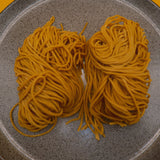 Sapporo style noodles from above, the two portions in a pack